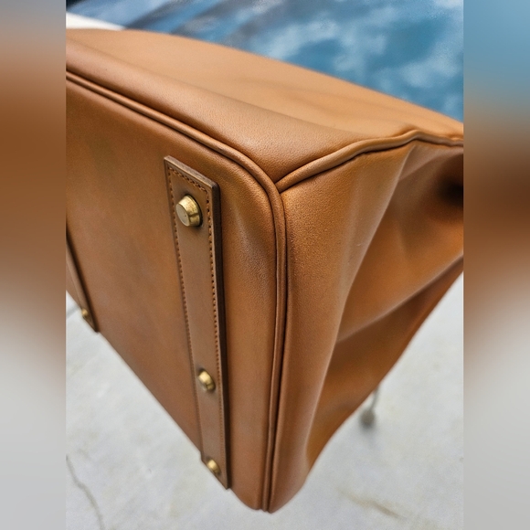 Hermes Natural Hide Leather HAC Birkin 50 Travel Bag - Picture 5 of 16